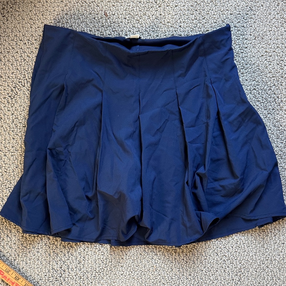 J. Crew Navy Blue Pleated Tennis Athletic Skirt with shorts